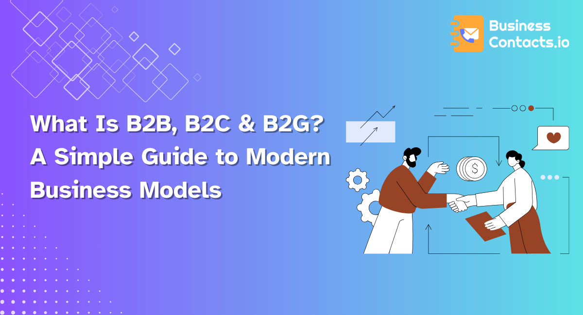 What is B2B, B2C and B2G